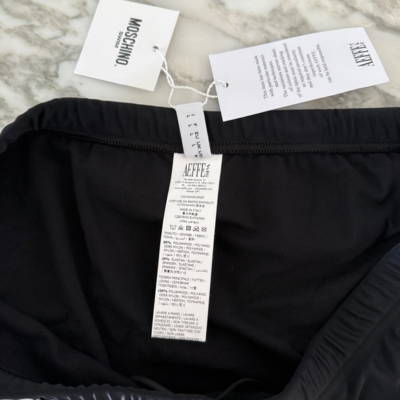 MOSCHINO Milano Black & Gold Swim Briefs Size: L - NWT - Picture 4 of 5